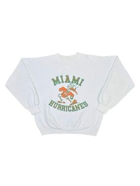 Vintage BIKE University of Miami Hurricanes Crew Neck Sweatshirt